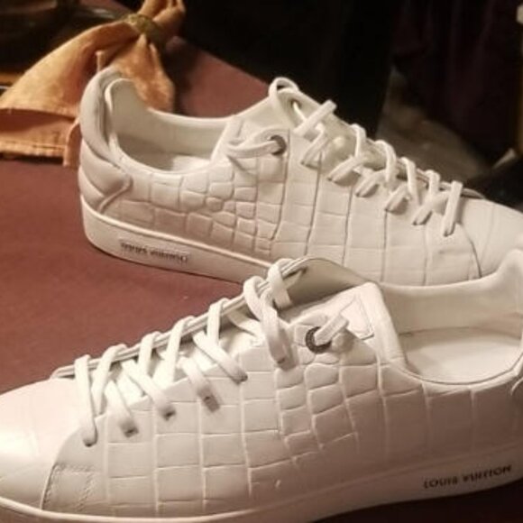 LOUIS VUITTON FRONTROW CROC EMBOSSED SNEAKER SZ 11 - Picture 6 of 6